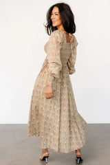 Truman Smocked Dress | Olive Floral