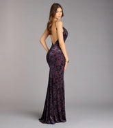 Maddie Velvet Open Back Mermaid Formal Dress
