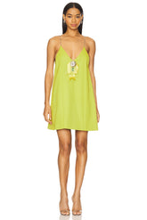 Crystal Embellished Bow Mini Dress