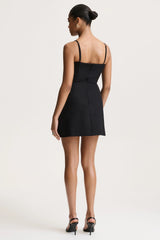 Veda | Black Square-Neck Mini Dress