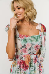 Anita Maxi Dress | Light Blue Multi Floral