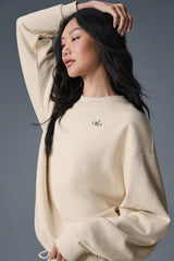 Accolade Crew Neck Pullover - Oat Milk