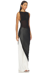 Via Asym Maxi Dress
