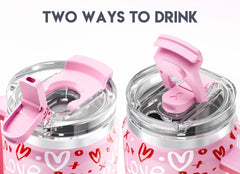 40oz Tumbler With 2-in-1 Lid Valentine Collection
