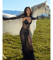 Midnight Muse Corset Lace Jumpsuit