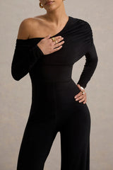 Gracious | Black Jumpsuit With Asymmetric Neckline