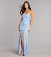 Klaire Glitter Slit Mermaid Formal Dress