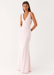 Cherry Sky Maxi Dress - Baby Pink