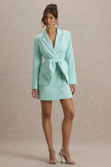 Prized | Mint Green Tailored Blazer Dress With Bow
