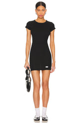 Short Sleeve Crewneck Dress