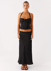Breanne Top - Black Polka Dot
