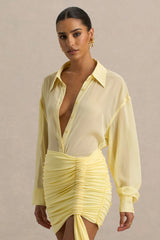 Zinna | Lemon Plunge-Neck Shirt