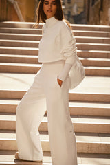 Serenity Wide Leg Sweatpant - Ivory