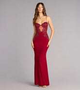 Dakota Lace Applique Mermaid Formal Dress