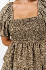 Bromley Tiered Dress | Olive Print