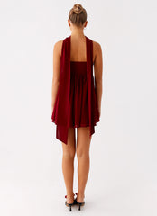 Saturn Mini Dress - Maroon