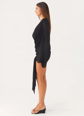 Sorrel Long Sleeve Mini Dress - Black