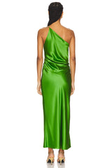One Shoulder Cowl Dress