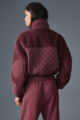 Sherpa Edge Bomber - Burgundy Truffle