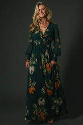 Olivia Maxi Dress | Deep Topaz Floral
