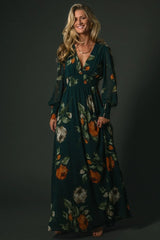 Olivia Maxi Dress | Deep Topaz Floral