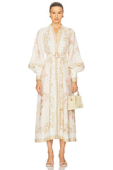 Buttoned Midi Dress