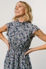 Kearny Ruffle Maxi Dress | Slate Print