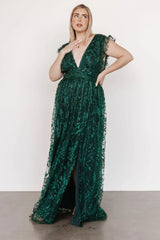 Arlene Shimmer Gown | Emerald