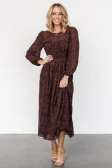 Madelyn Maxi Dress | Brown Floral