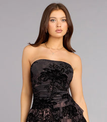 After Hours Bloom Floral Burnout Mesh Mini Dress