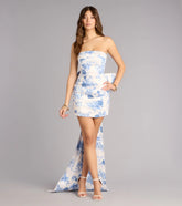 Silvia Floral Bow Mini Dress