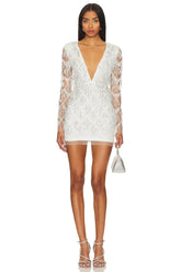 Nia Sequin Fringe Dress
