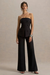 Noemi | Black Bandeau Tailored Jumpsuit