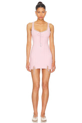Dainty Lace Knit Mini Dress