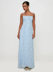 South Of France Maxi Dress Blue Petite
