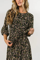 Rebecca Maxi Dress | Black Floral