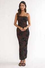 Kaela Cami Maxi Dress Embellished Chocolate
