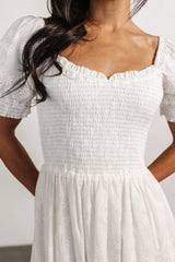 Piper Eyelet Midi Dress | Off White