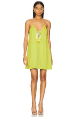 Crystal Embellished Bow Mini Dress