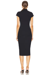 Mock Neck Short Sleeve Dress