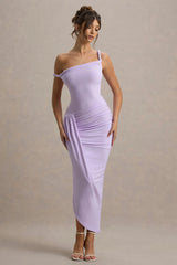Angelique | Lilac Twisted Asymmetric Maxi Dress