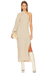 Feride One Shoulder Midi Dress