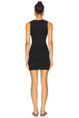 Sleeveless Crewneck Soft Jersey Mini Dress