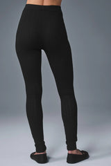 Pointelle Sweater High-Waist Be Mine Legging - Black