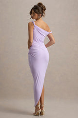 Angelique | Lilac Twisted Asymmetric Maxi Dress
