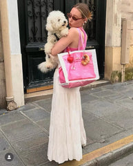 Grocery Bags Creative Parody Platinum Bag Print Woven Bag Fire Over The Net Birkin Fitness Casual Bag