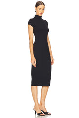 Mock Neck Short Sleeve Dress