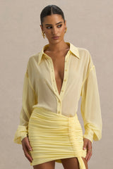 Zinna | Lemon Plunge-Neck Shirt