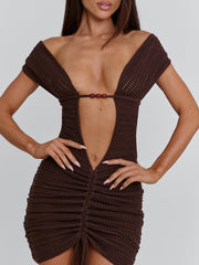 Alia Mini Dress Chocolate