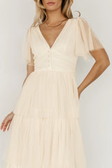 Starlet Tiered Maxi Dress | Cream